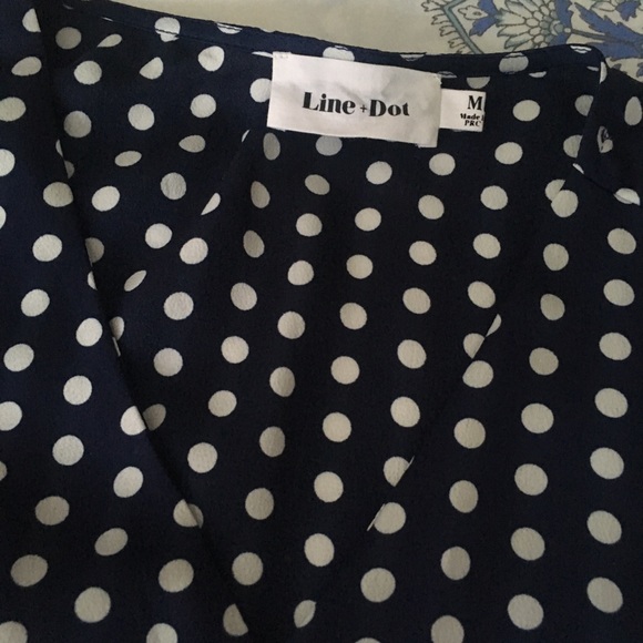 Fun Navy & White Polka Dot Dress - Picture 3 of 3